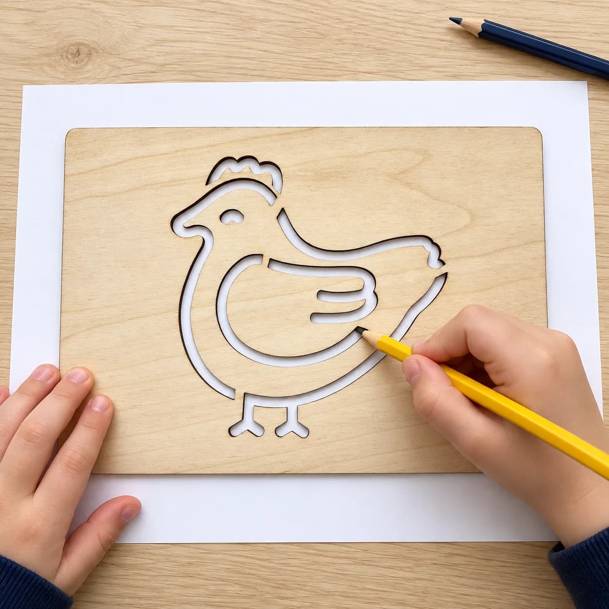 Pochoir à dessiner Ferme – Poule