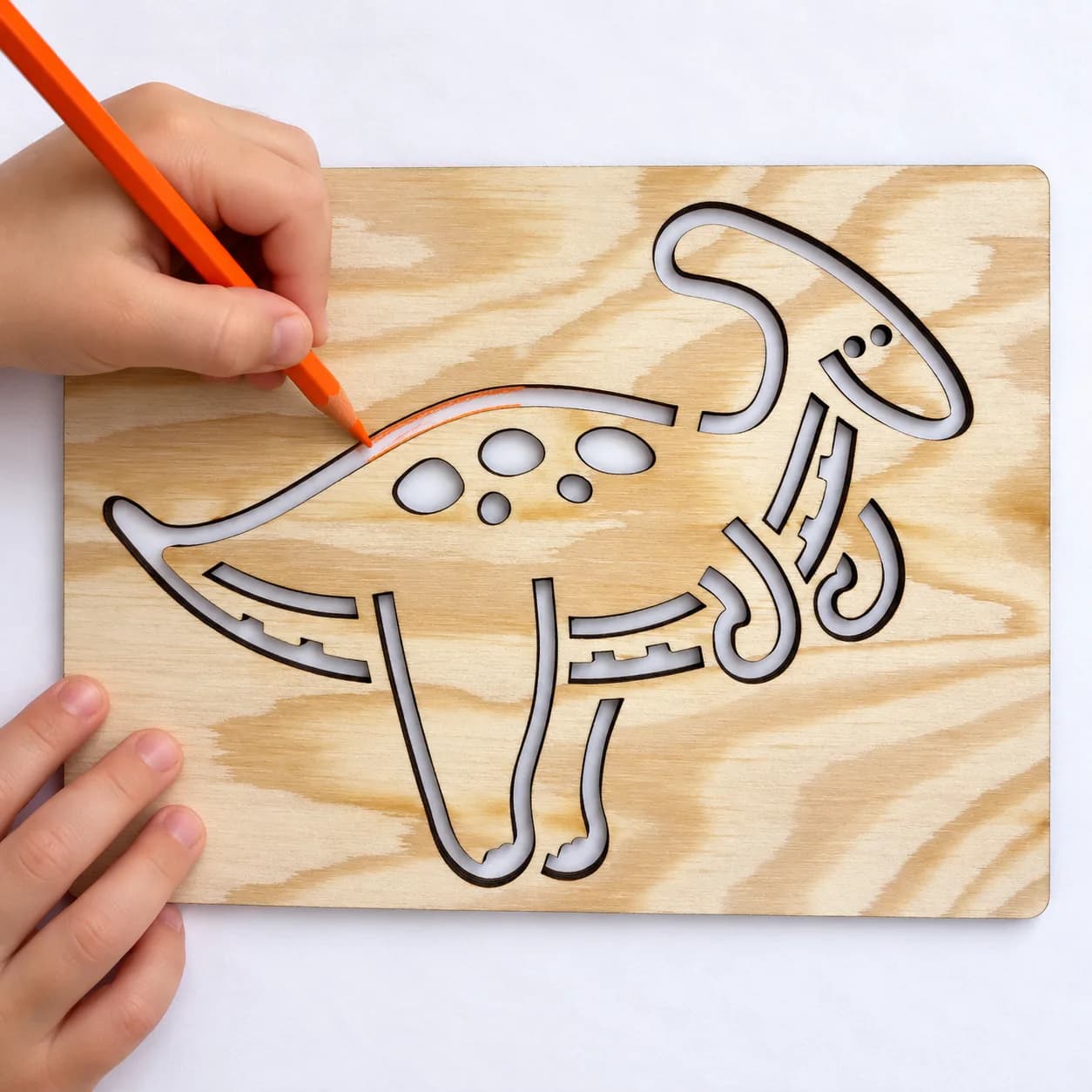 Pochoir à dessiner Dinosaures – Parasaurolophus