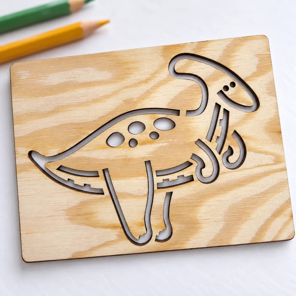 Pochoir à dessiner Dinosaures – Parasaurolophus