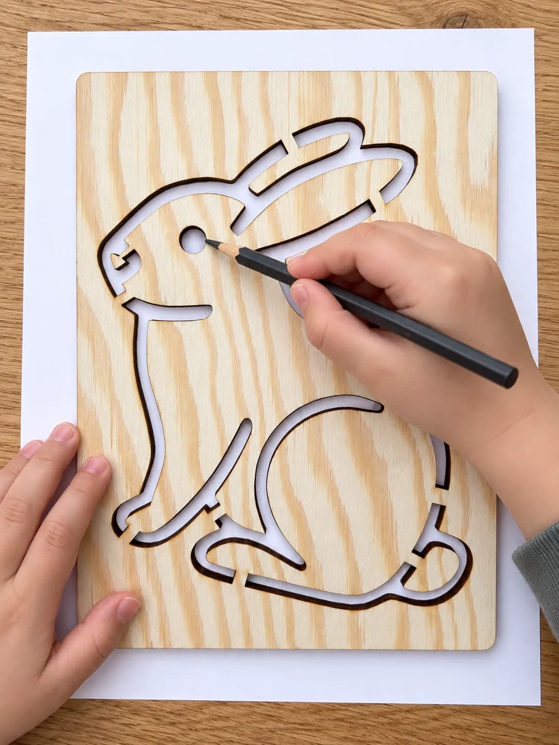 Pochoir à dessiner Ferme – Lapin, variante 2