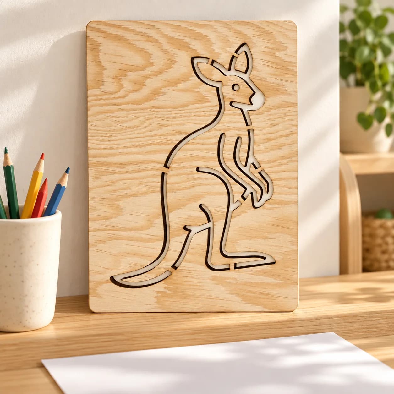 Pochoir à dessin Australie – Kangourou, variante 2