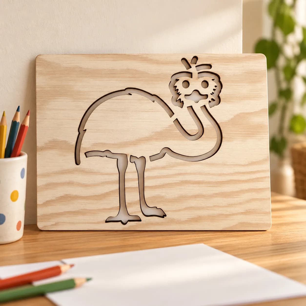 Szablon do rysowania Australia – Emu