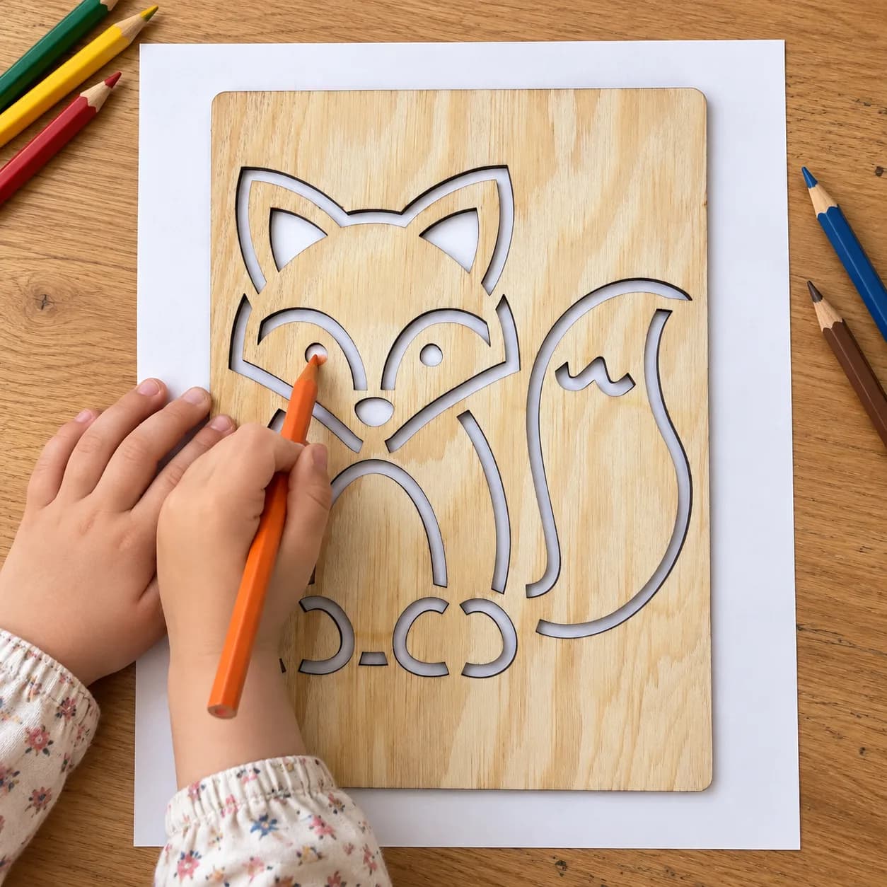 Pochoir à dessiner Animaux de la forêt – Renard