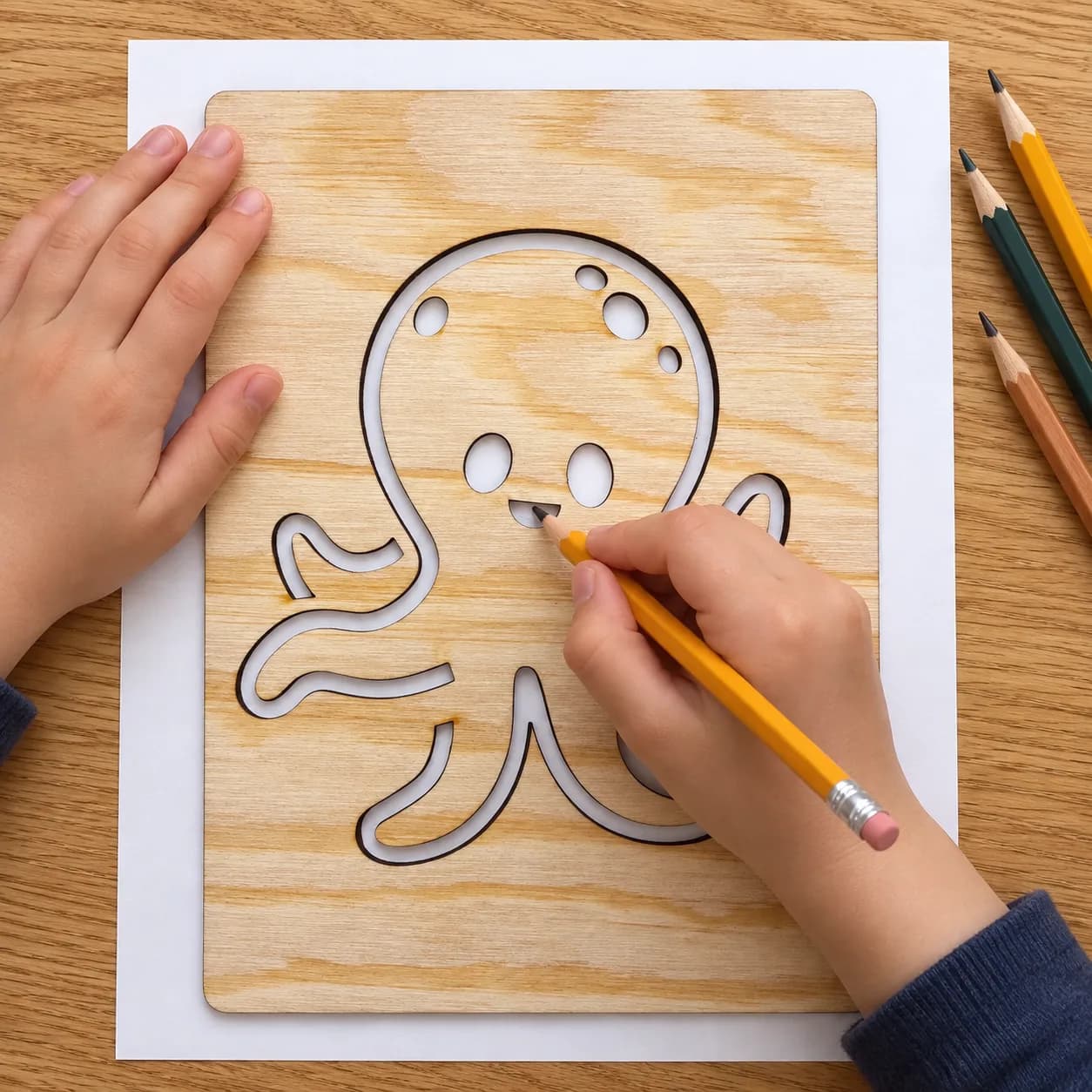 Pochoir à dessiner Océan – Pieuvre
