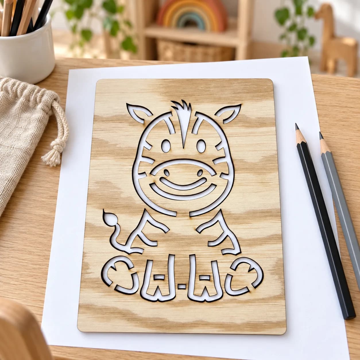 Šablona na kreslení Safari – Zebra