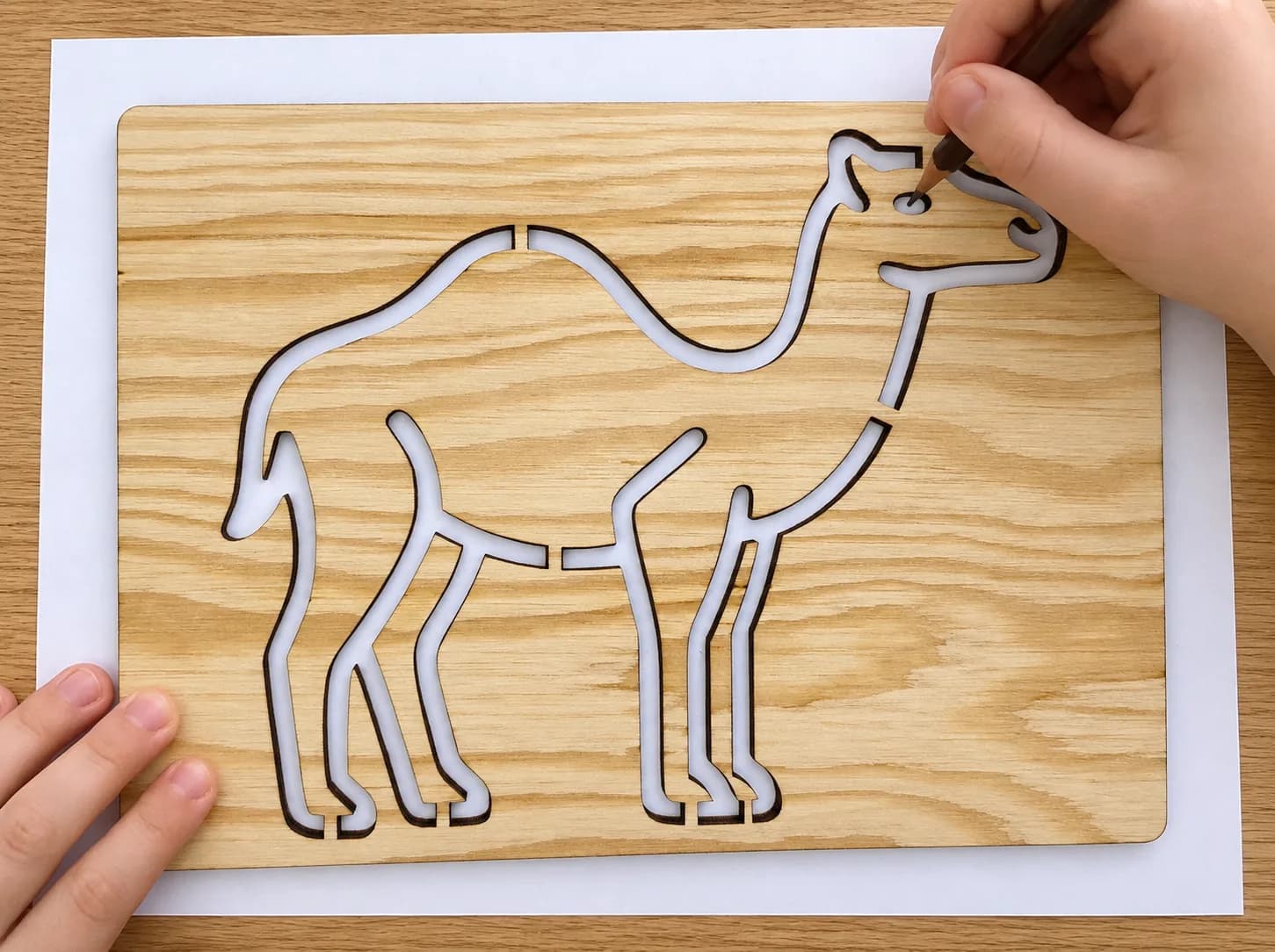 Pochoir à dessiner – Safari : Chameau