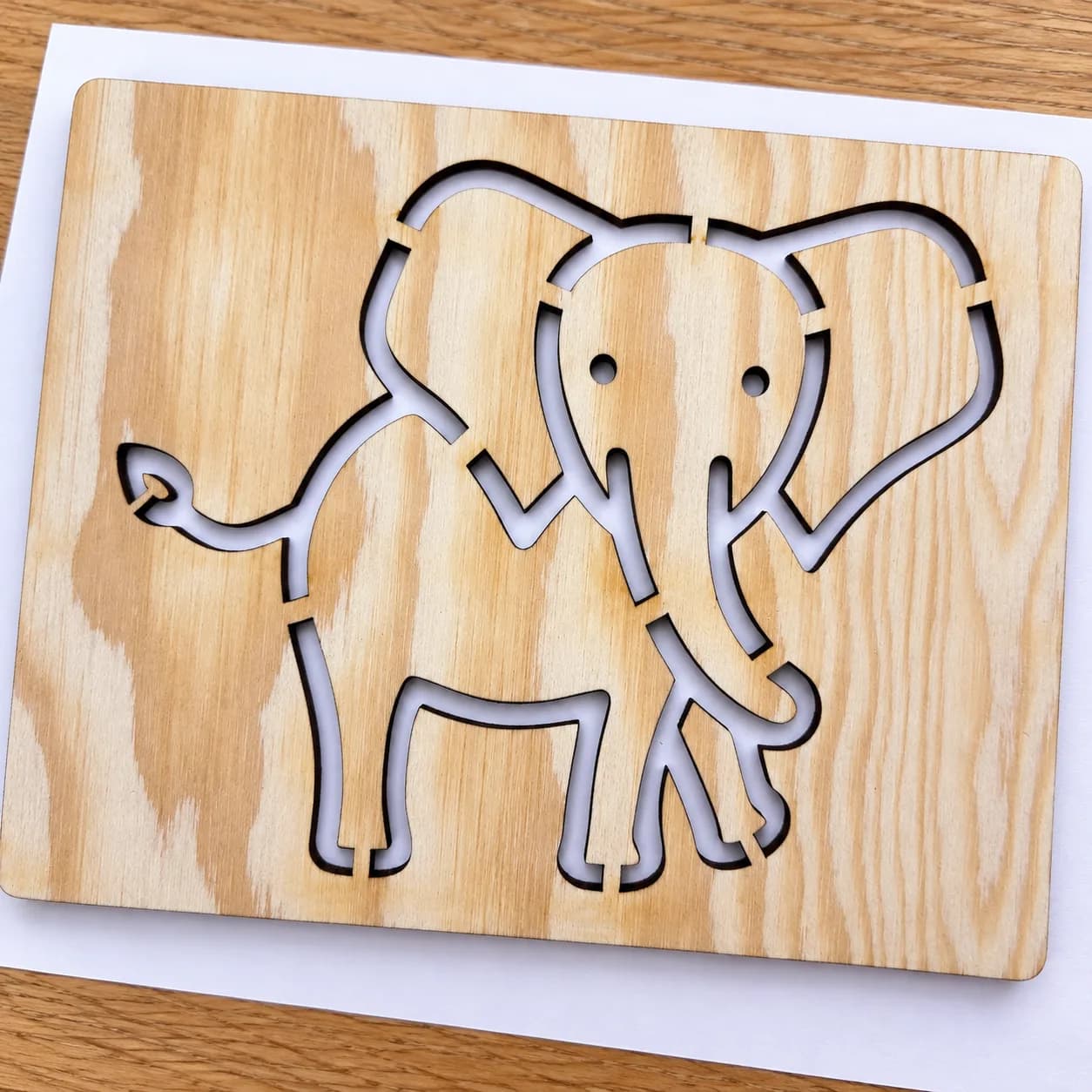 Zeichenschablone Safari – Elefant, Variante 2
