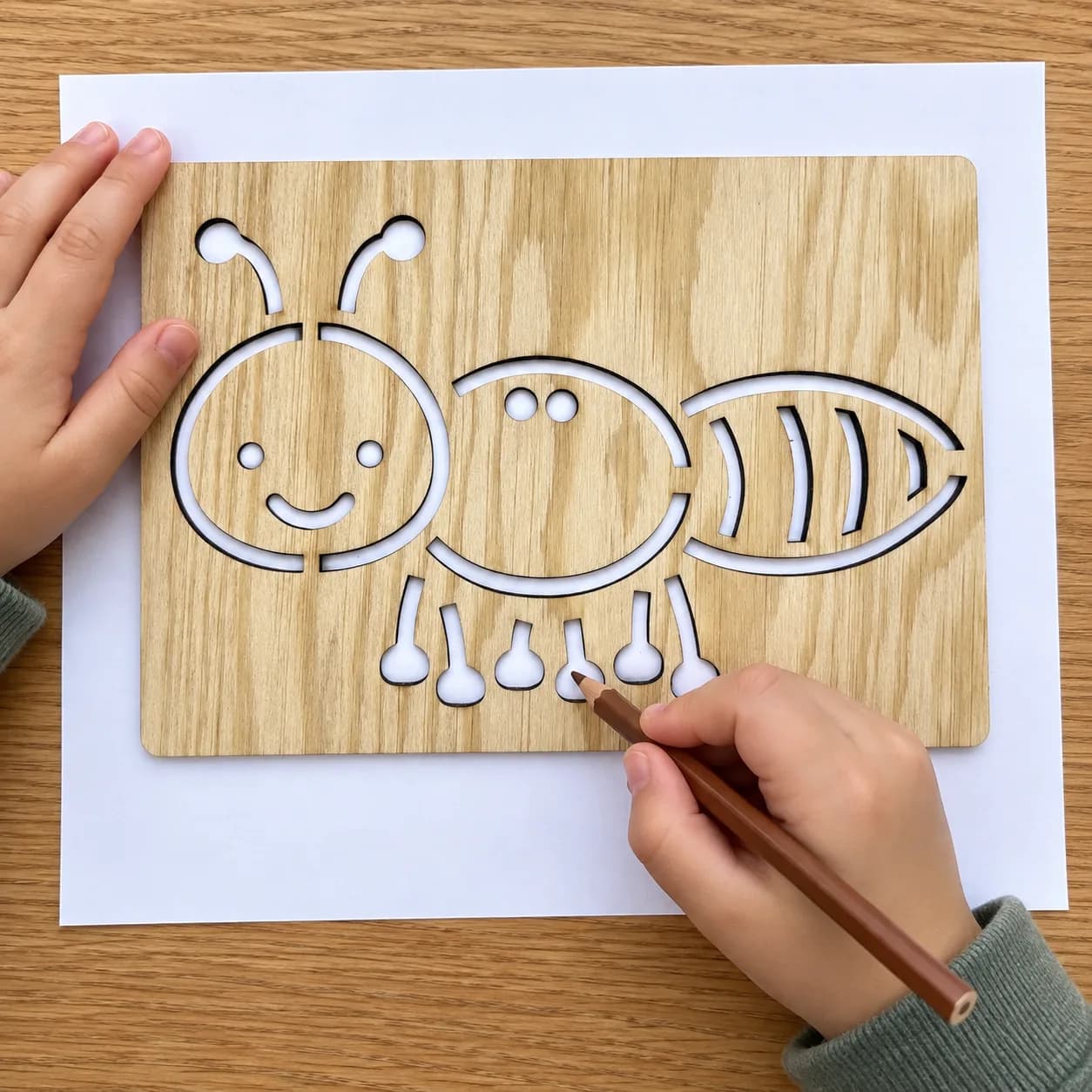 Pochoir à dessiner Petites bêtes, escargots et vers – Fourmi