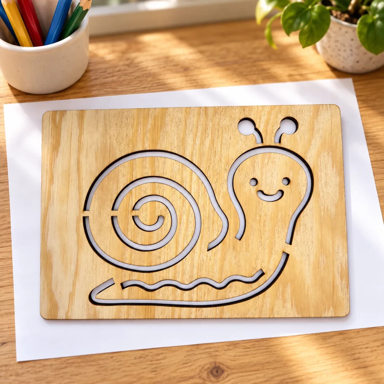 Zeichenschablone Käfer, Schnecken und Würmer – Schnecke
