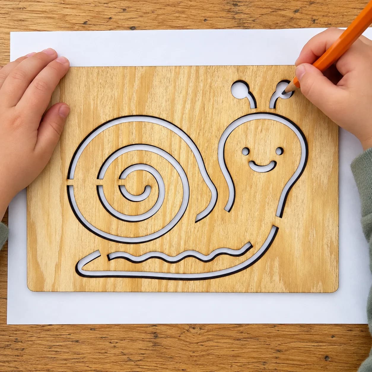 Zeichenschablone Käfer, Schnecken und Würmer – Schnecke