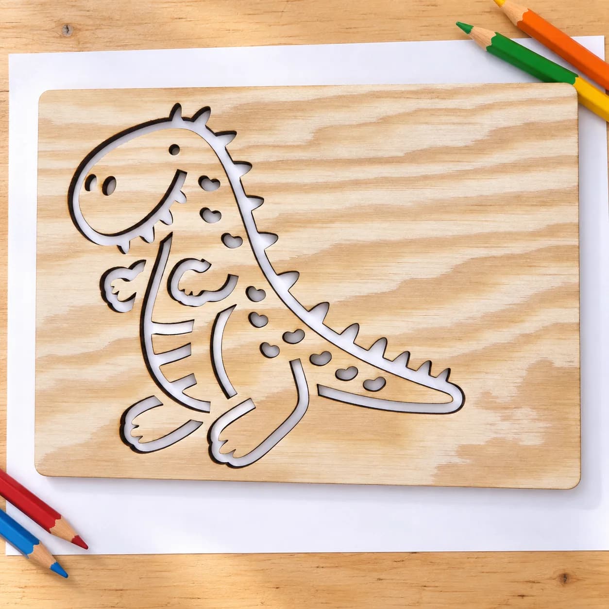 Pochoir à dessiner Dinosaures – Tyrannosaure, variante 2