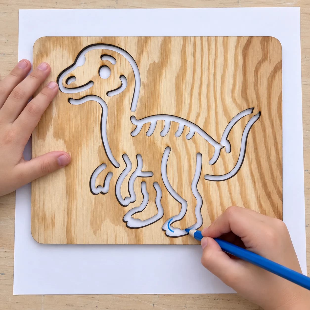 Šablona na kreslení Dinosauři – Velociraptor