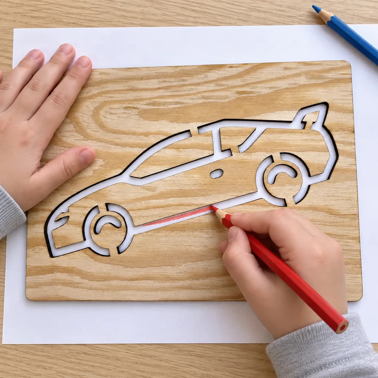 Šablona na kreslení - Vozidla - Závodní auto