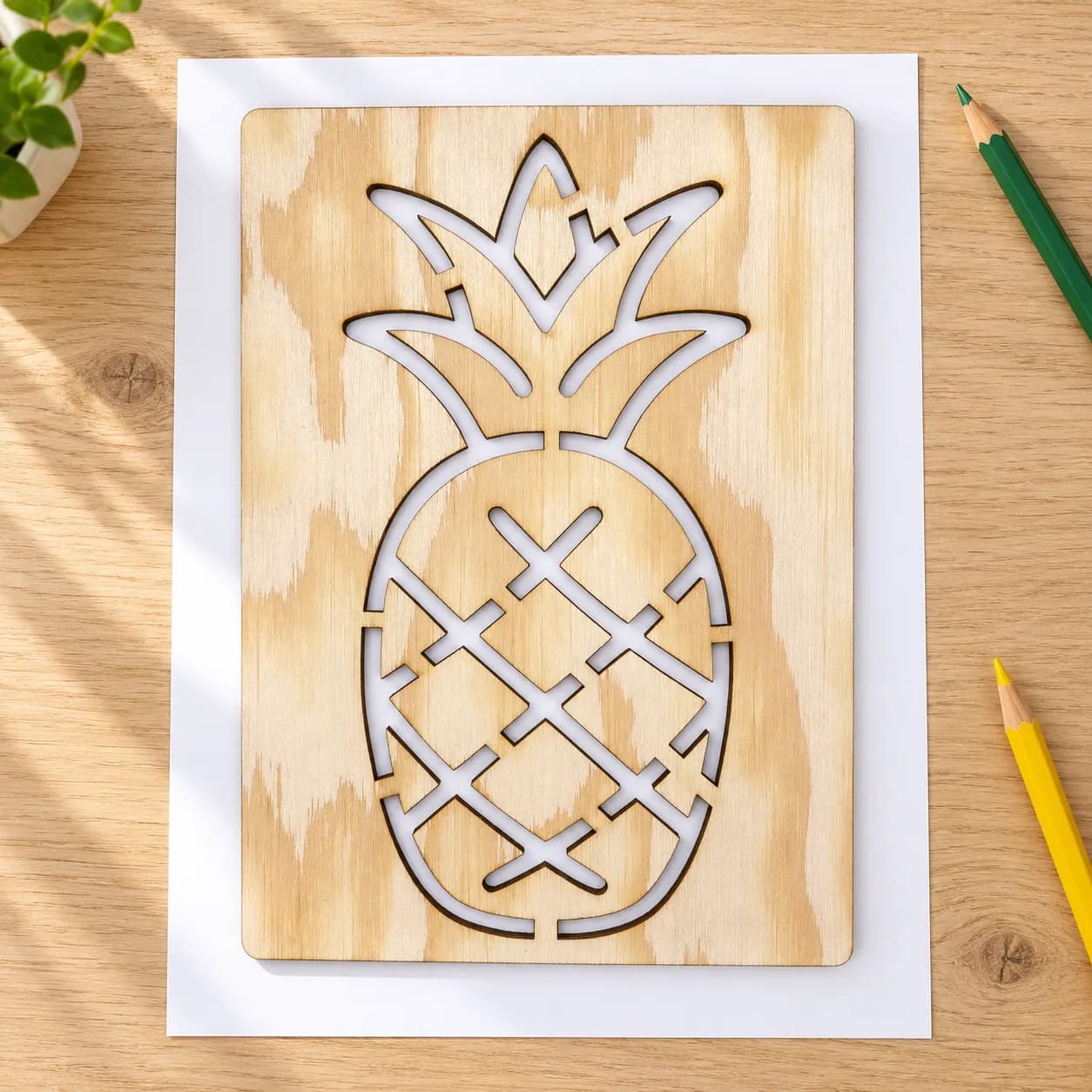 Zeichenschablone – Ananas