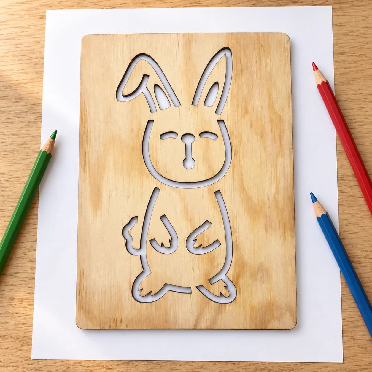 Zeichenschablone Bauernhof – Hase