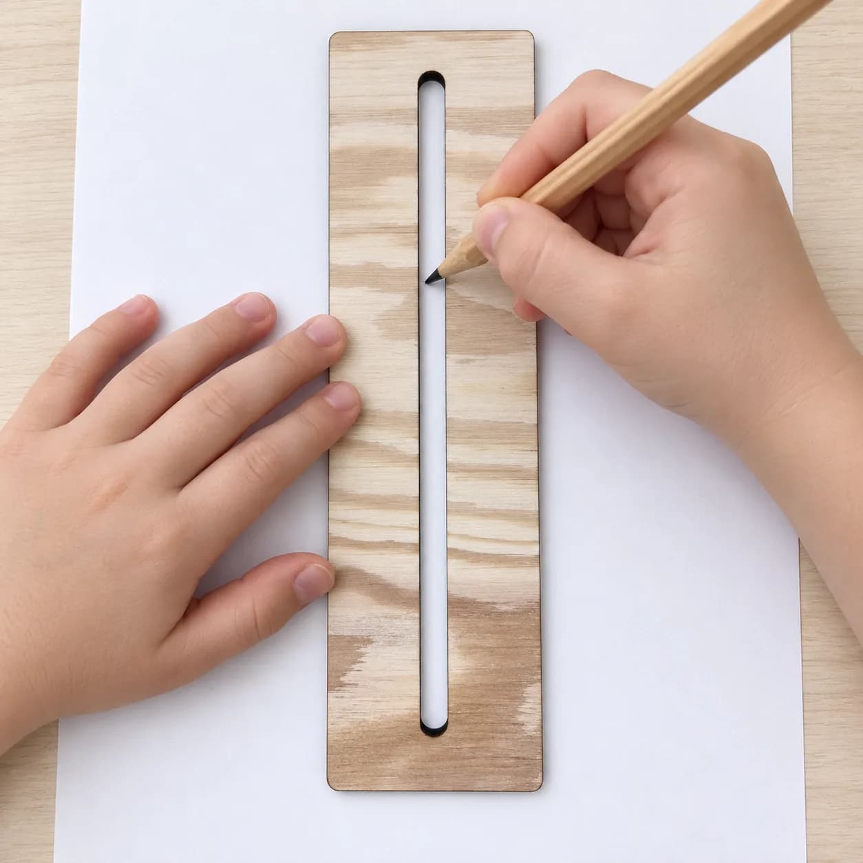 MIDI-Grafomotorik-Schablone – Gerade Linie (ca. 20 cm)