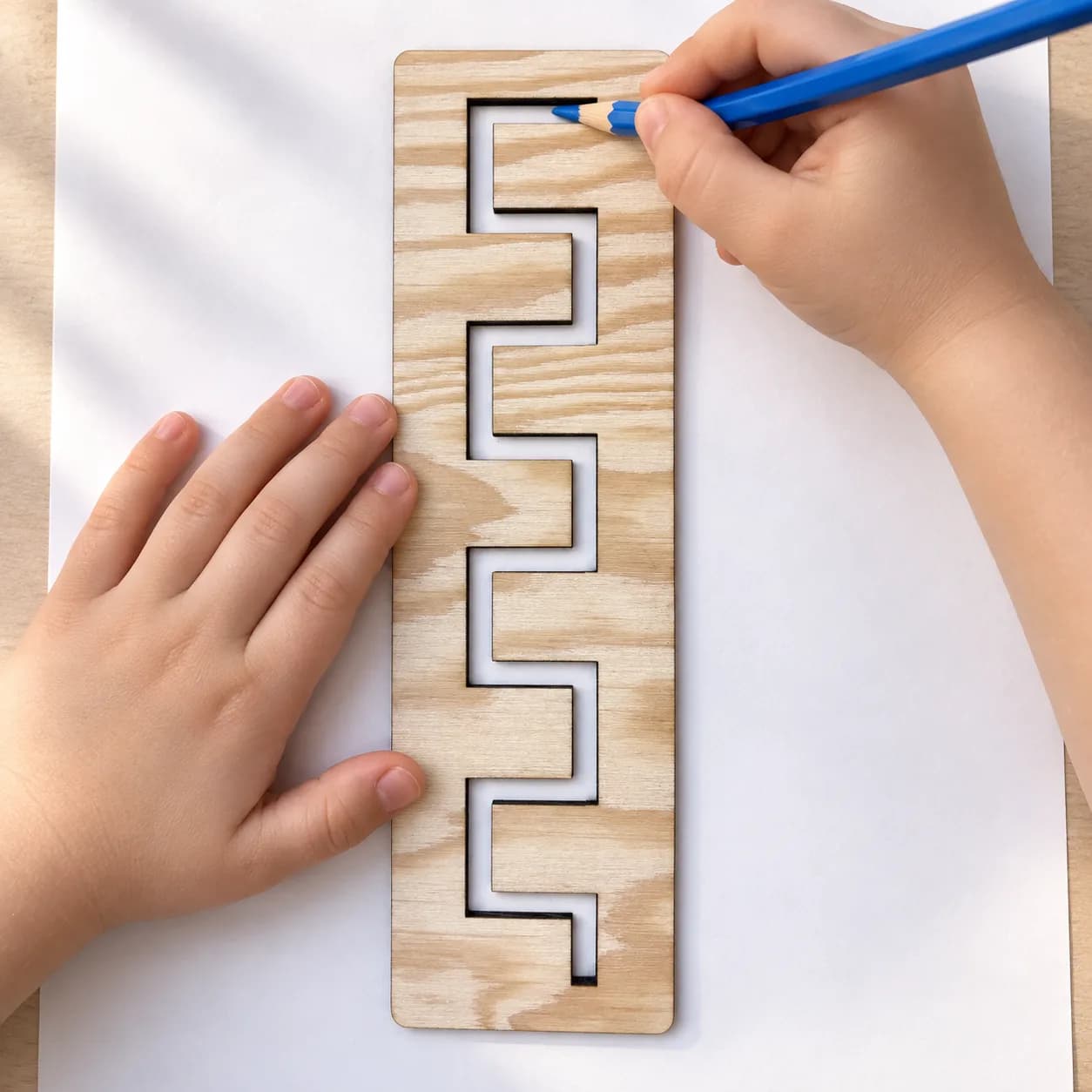 MIDI grafomotorická šablona – Hradby (cca 20 cm)