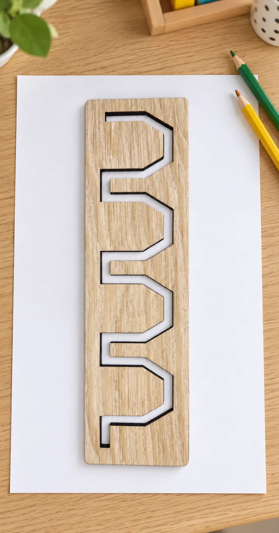 Pochoir graphomoteur MIDI (env. 20 cm) – Petits ponts