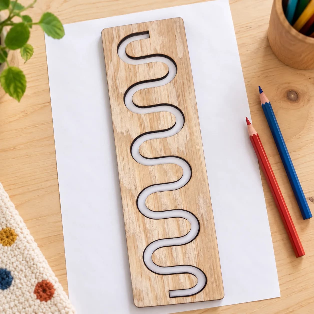 MIDI-Schwungübungsschablone (ca. 20 cm) – Schlangen