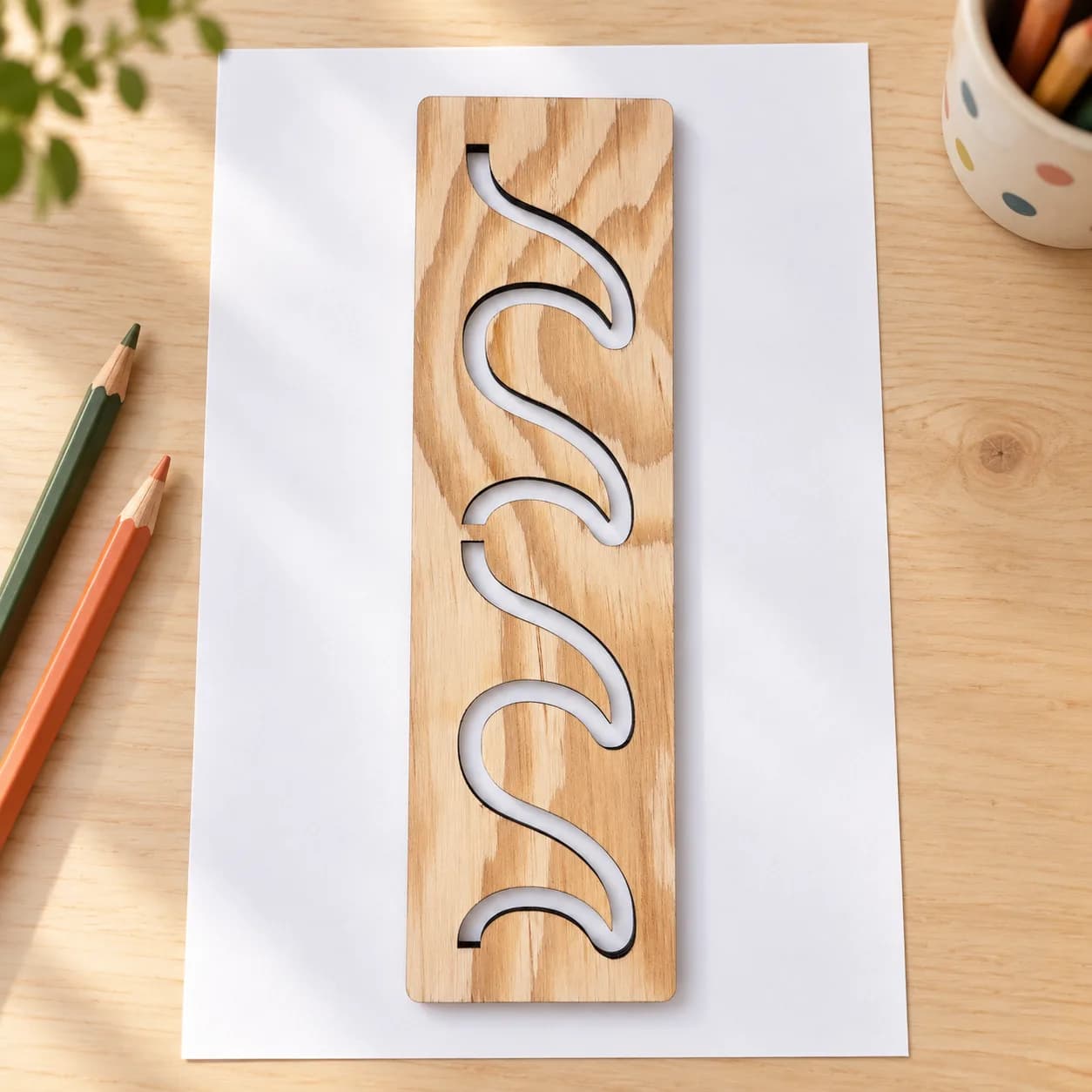 MIDI-Grafomotorik-Schablone (ca. 20 cm) – Kleine Wellen