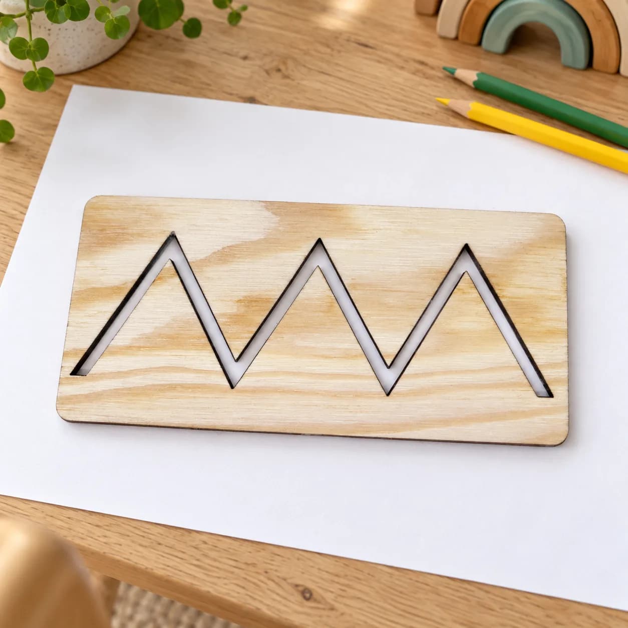 MINI grafomotoros sablon (kb. 15 cm) – Cikcakk vonal