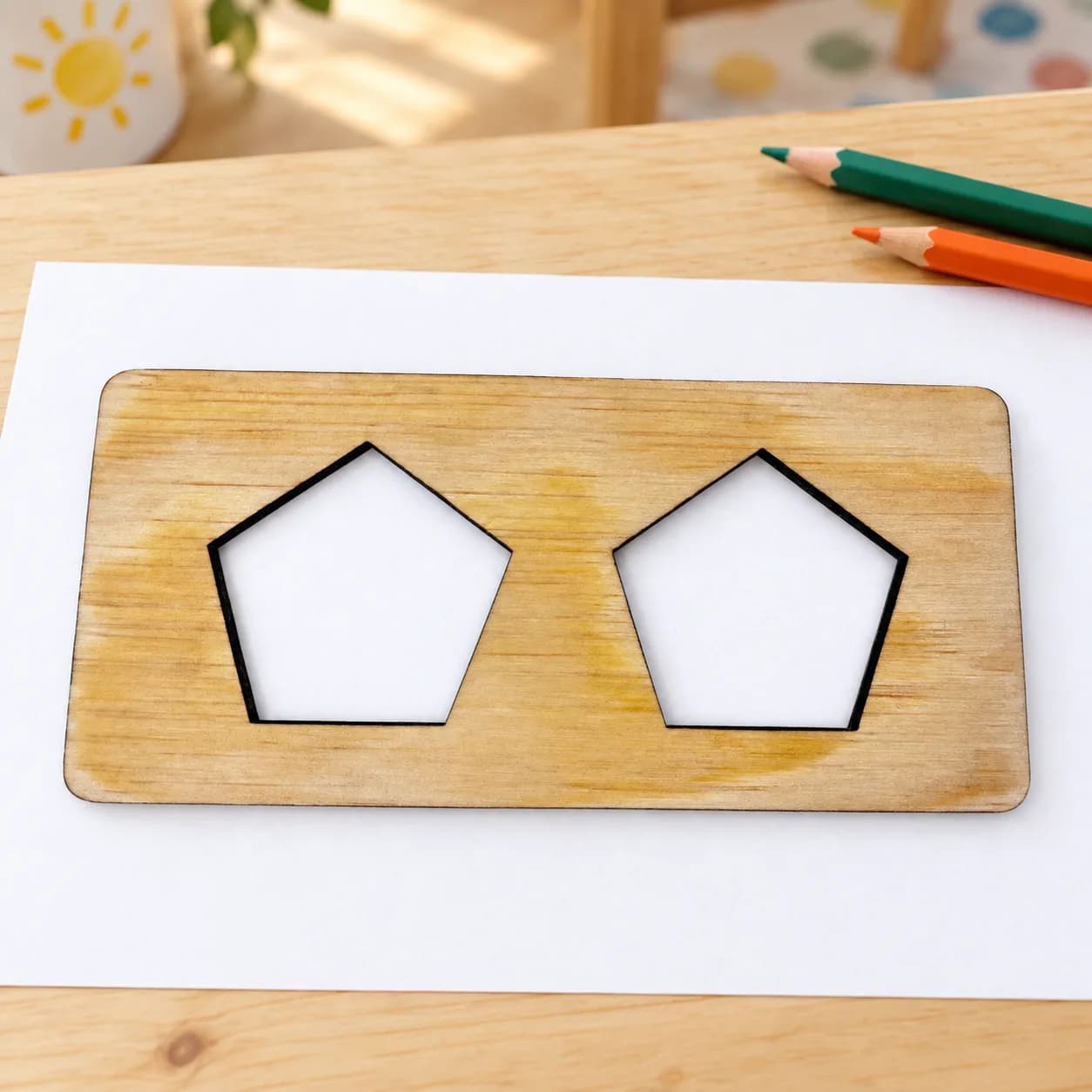 MINI grafomotoros sablon (kb. 15 cm) – Ötszögek