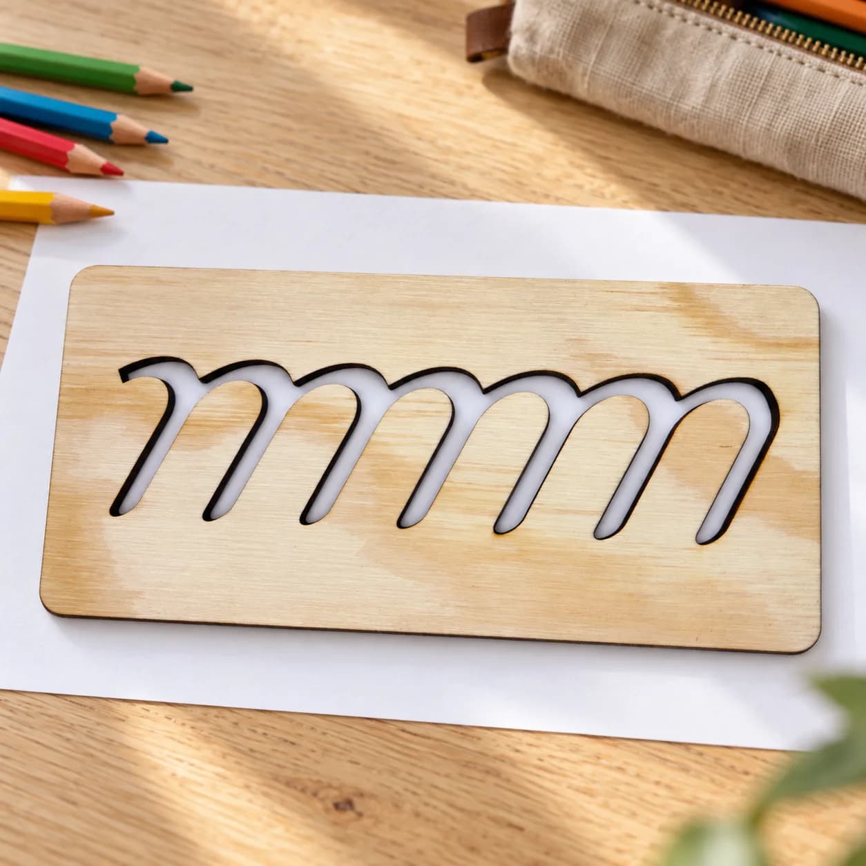 MINI grafomotorická šablona (cca 15 cm) – Ležaté smyčky