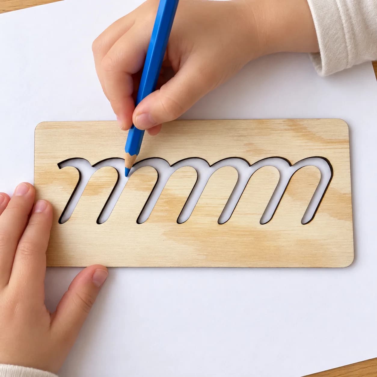 MINI grafomotorická šablona (cca 15 cm) – Ležaté smyčky