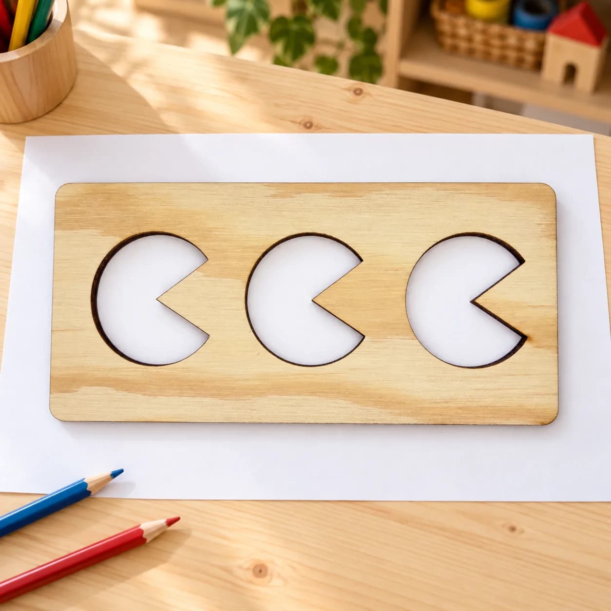 MINI-Grafomotorik-Schablone (ca. 15 cm) – Pacman