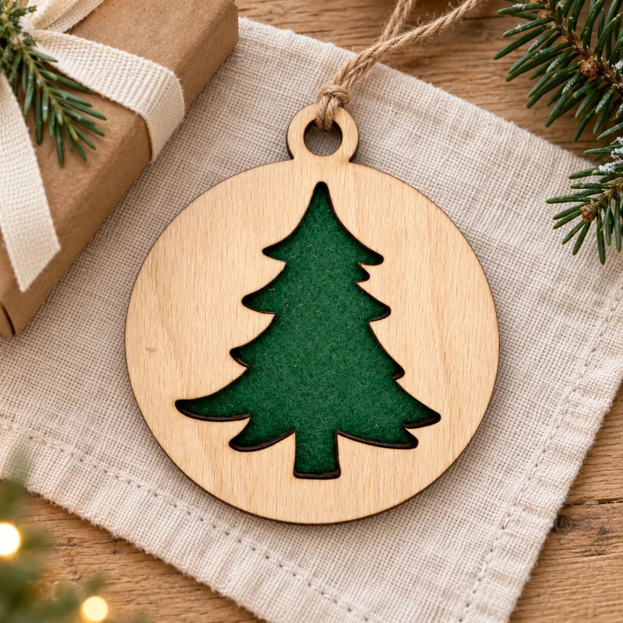 Décoration de Noël en bois – sapin