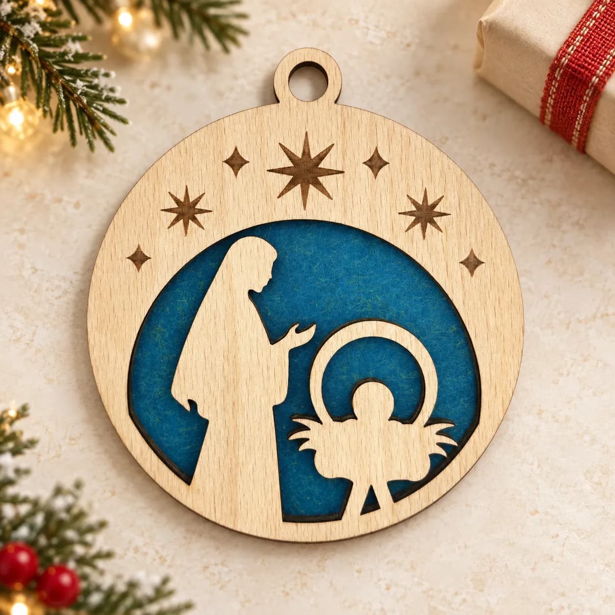 Weihnachtsschmuck aus Holz – Motiv 20