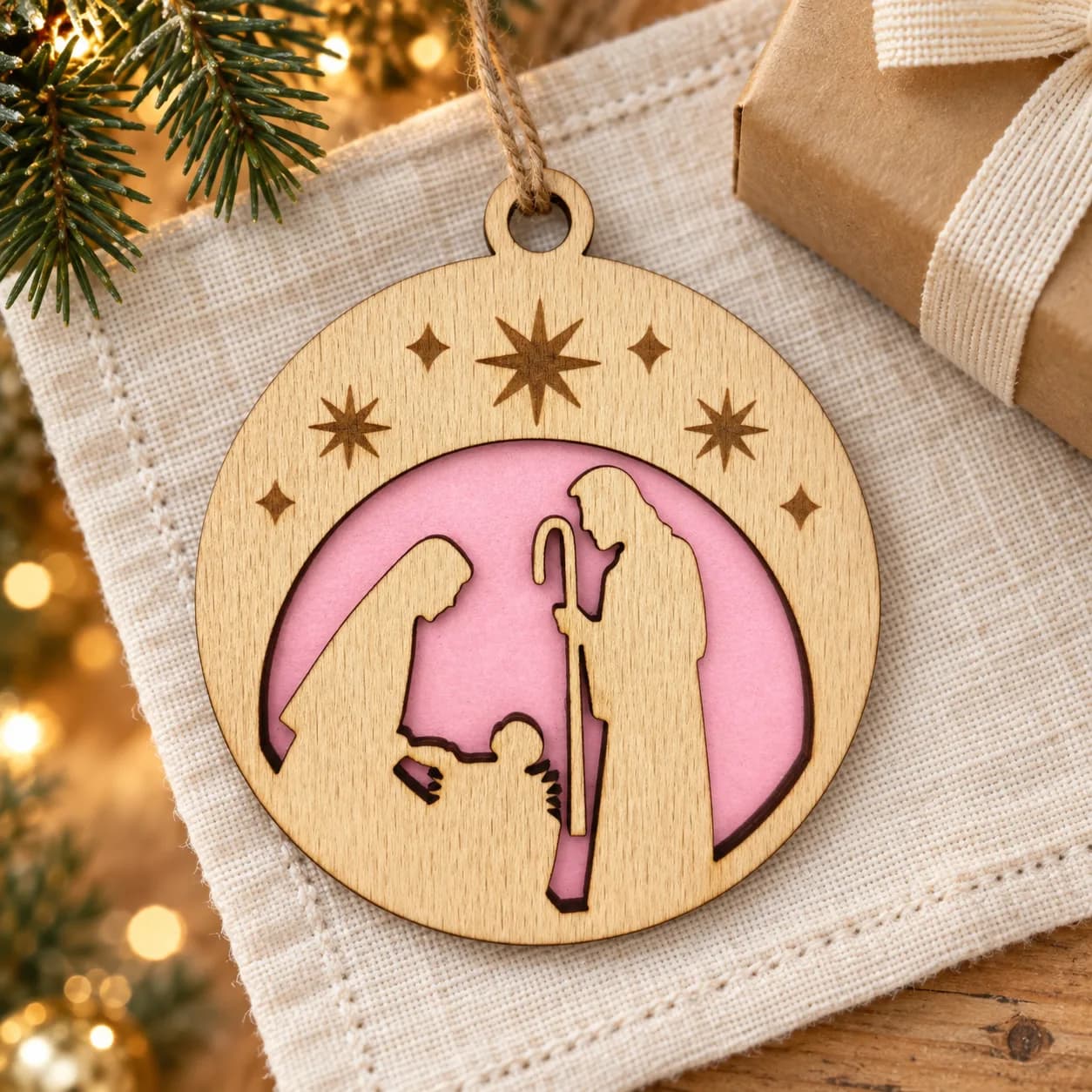 Weihnachtsschmuck aus Holz – Motiv 21