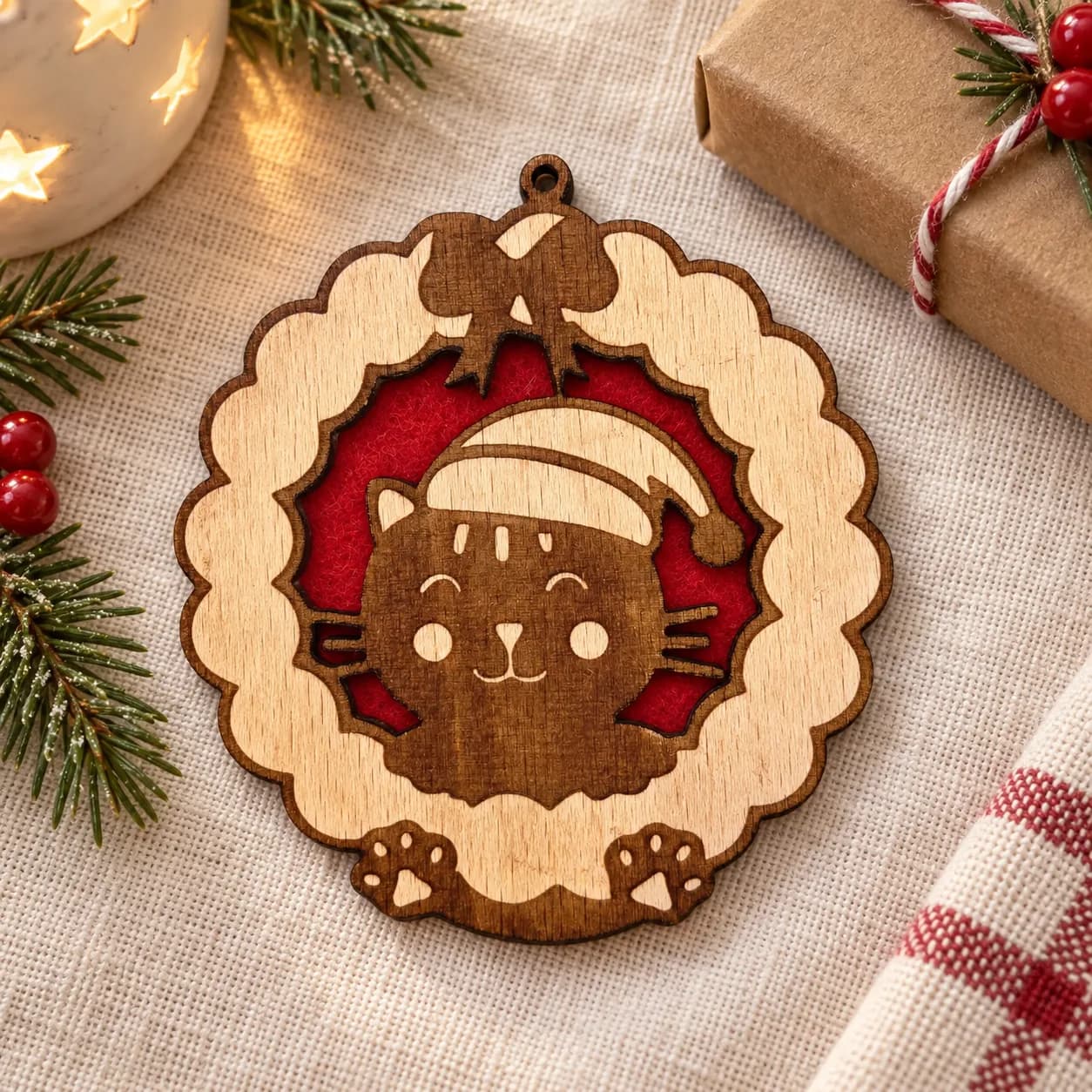 Holz-Weihnachtsanhänger, Motiv 30