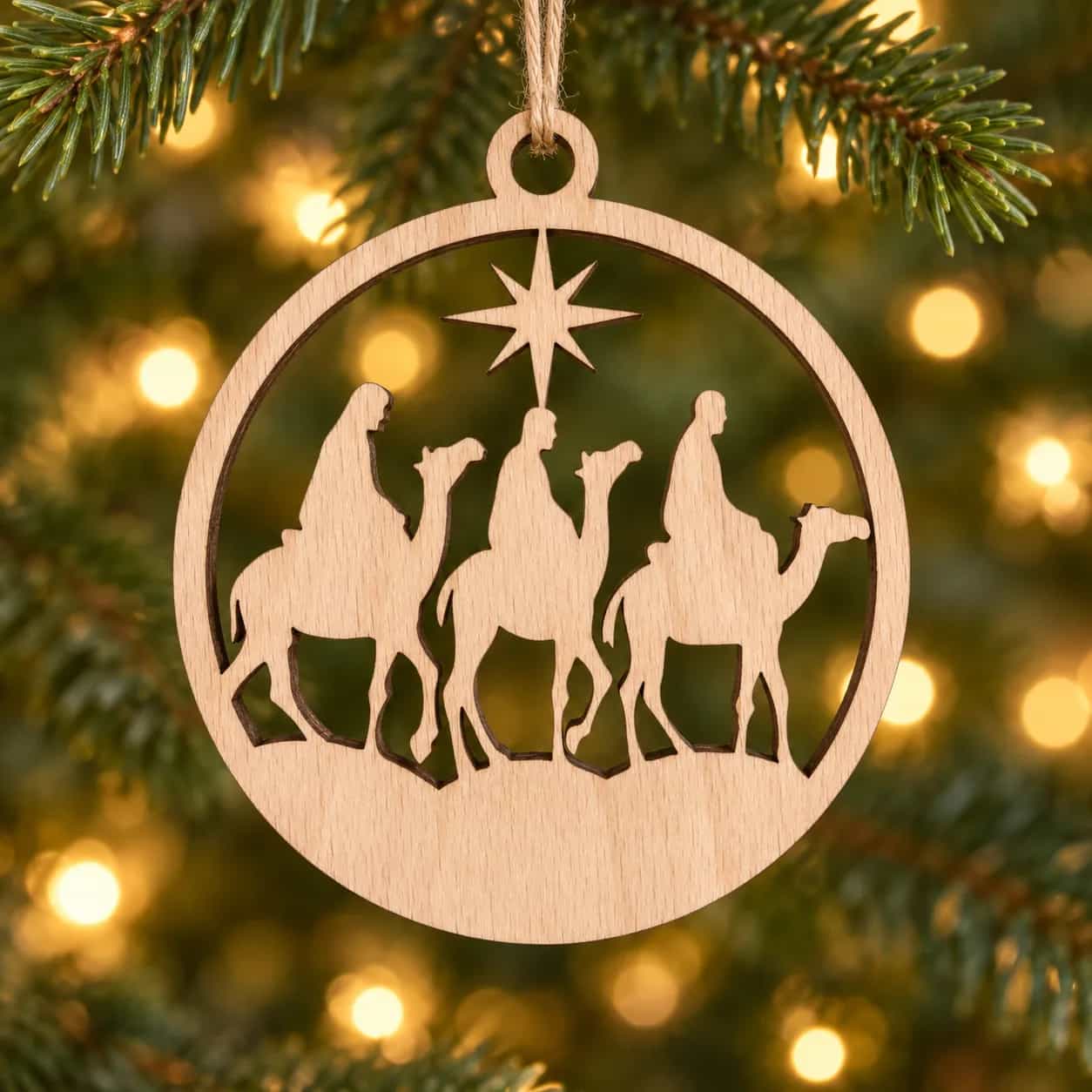 Holz-Christbaumschmuck Heilige Nacht 1