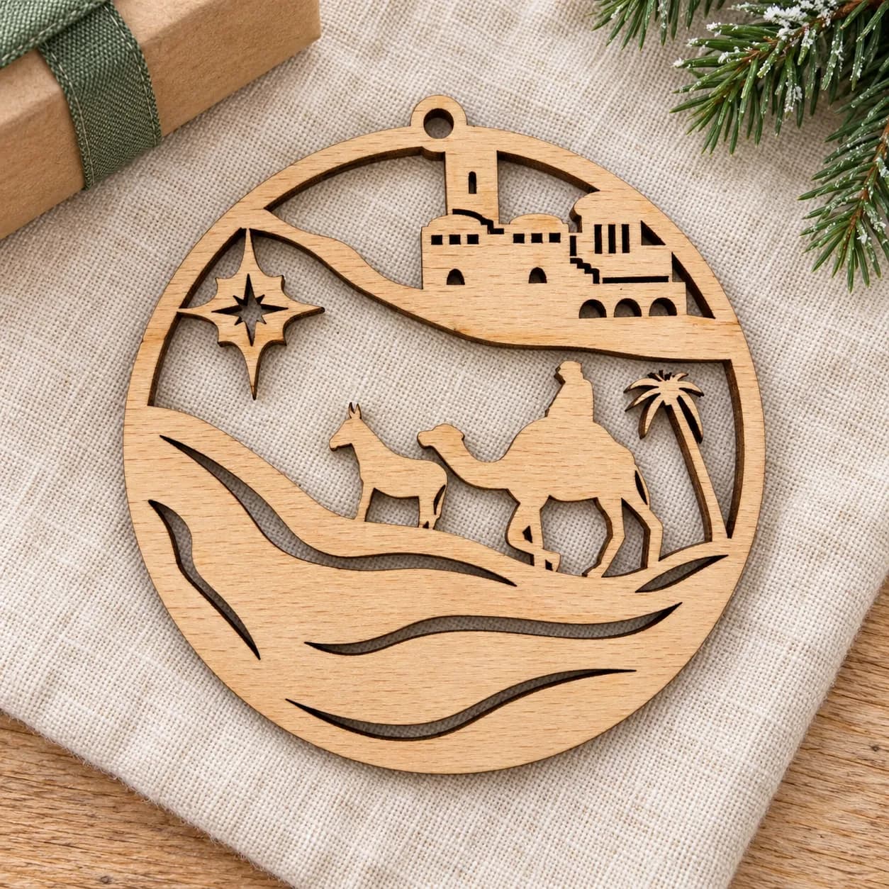 Holz-Christbaumschmuck – Heilige Nacht 21