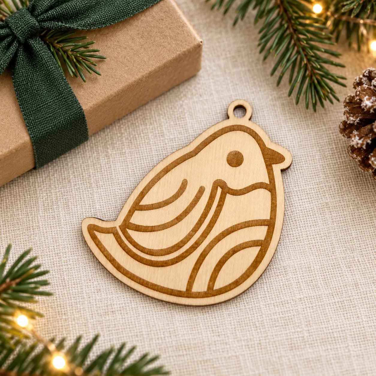 Ornament de Crăciun din lemn – Motiv de Crăciun 34