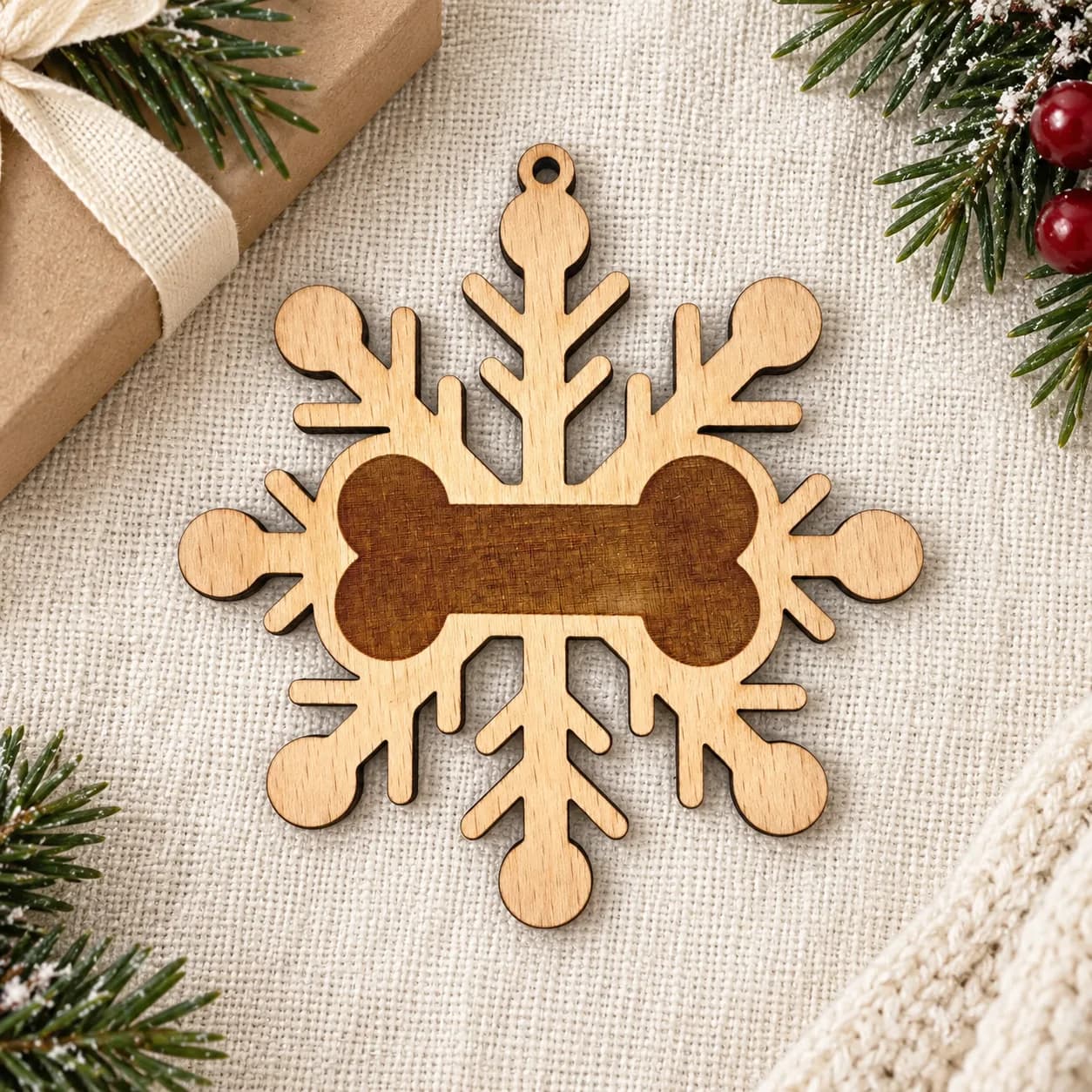 Décoration de Noël en bois Petit animal 17