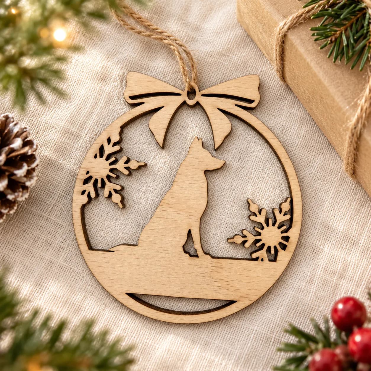 Décoration de Noël en bois Petit animal 20