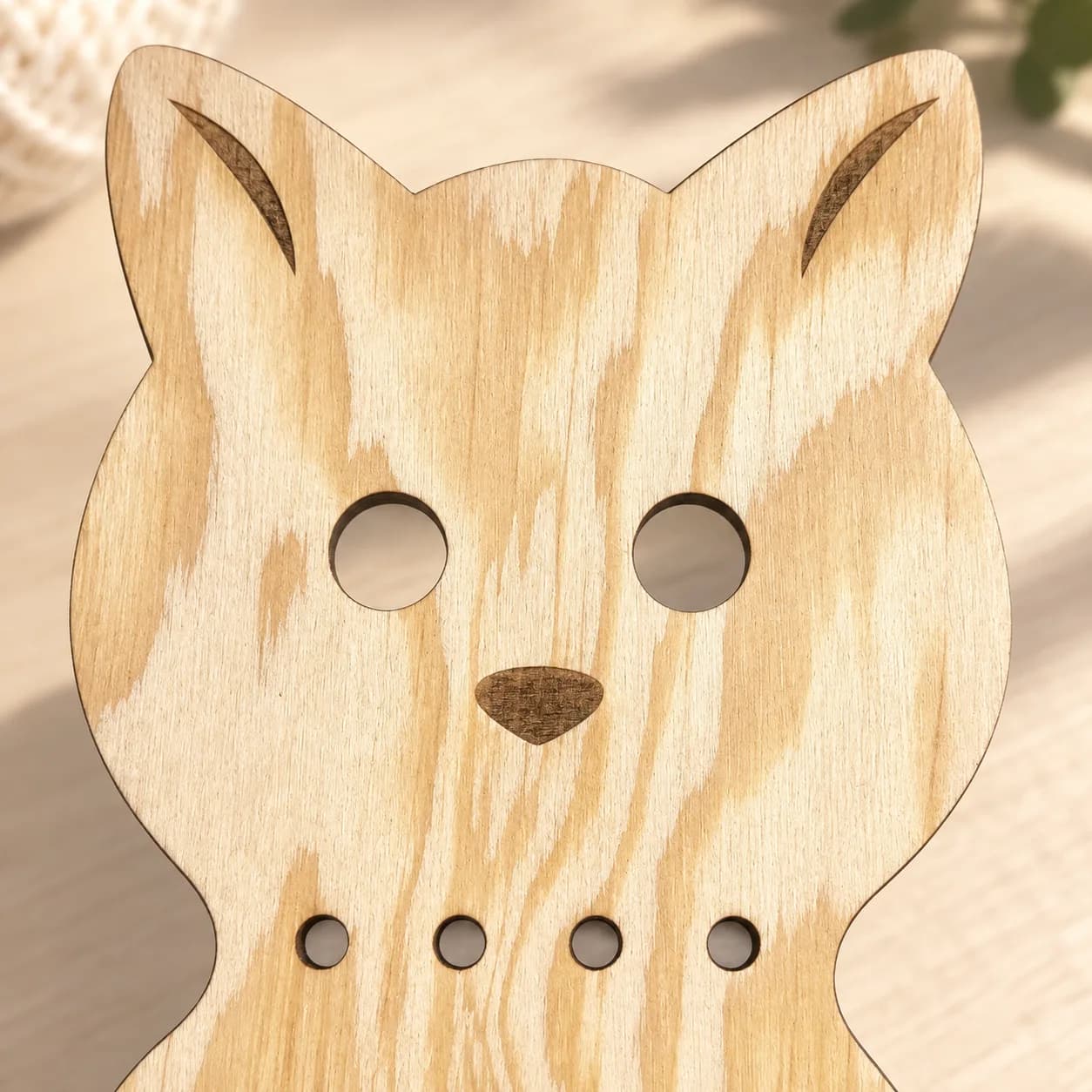 Forme en bois à lacer MiniDots – Chaton
