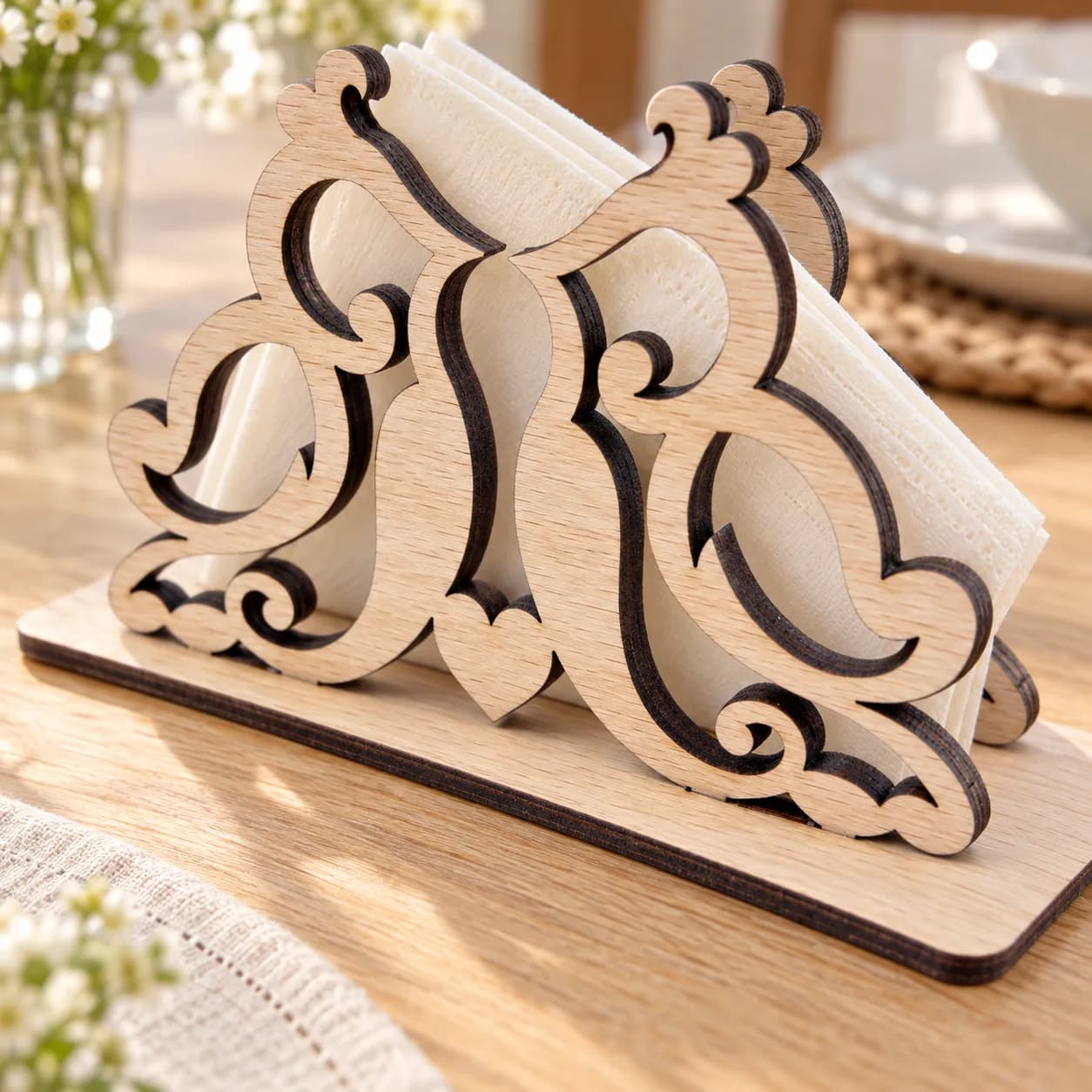 Porte-serviettes en bois – Colombes