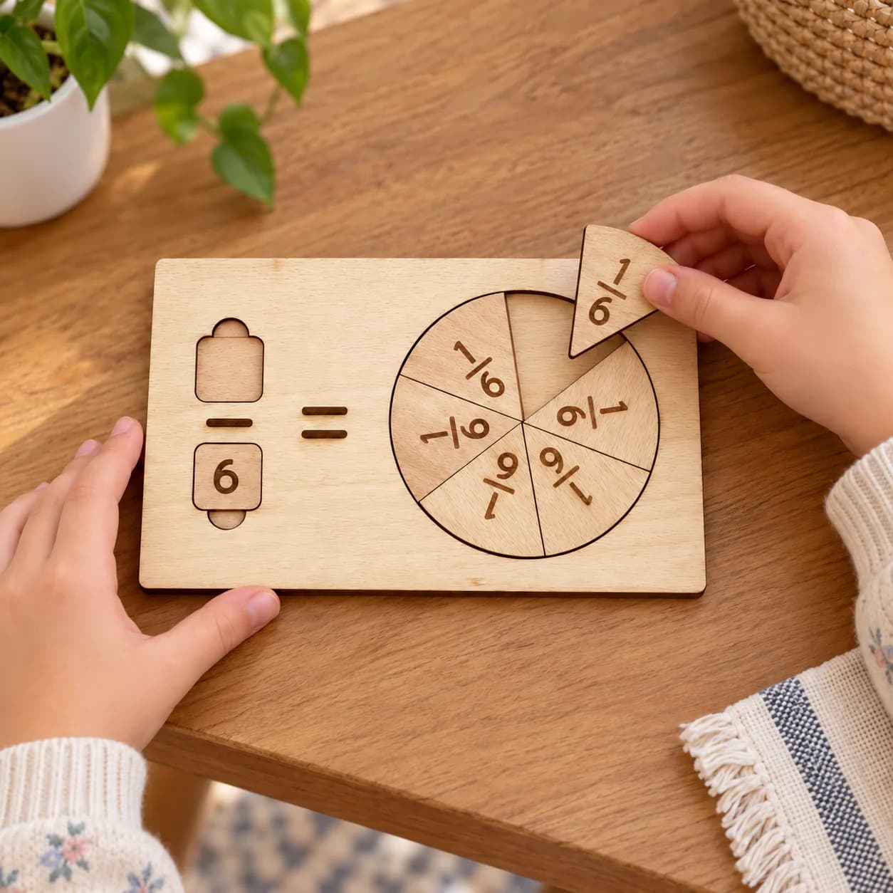 Zlomky – dřevěné puzzle