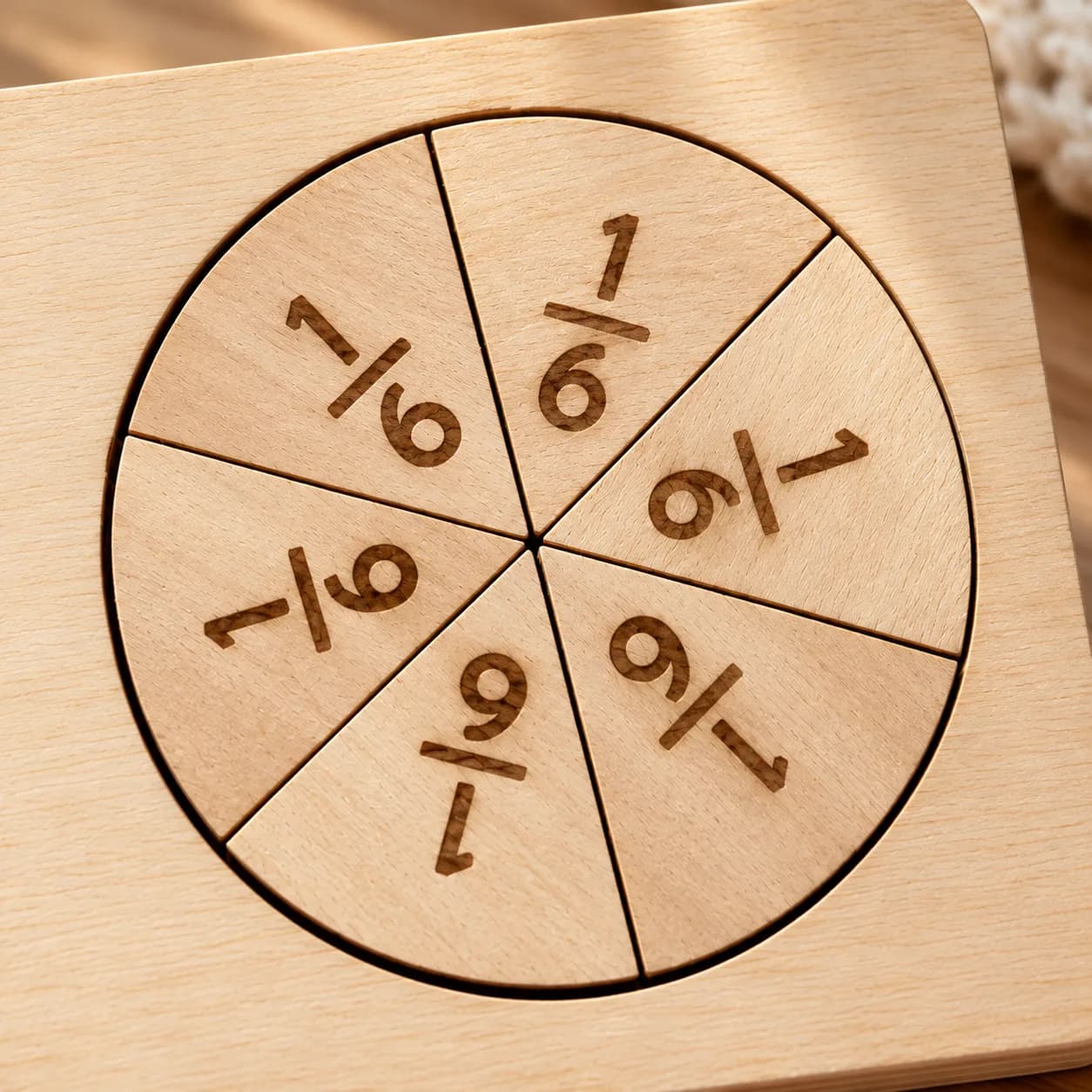 Zlomky – dřevěné puzzle