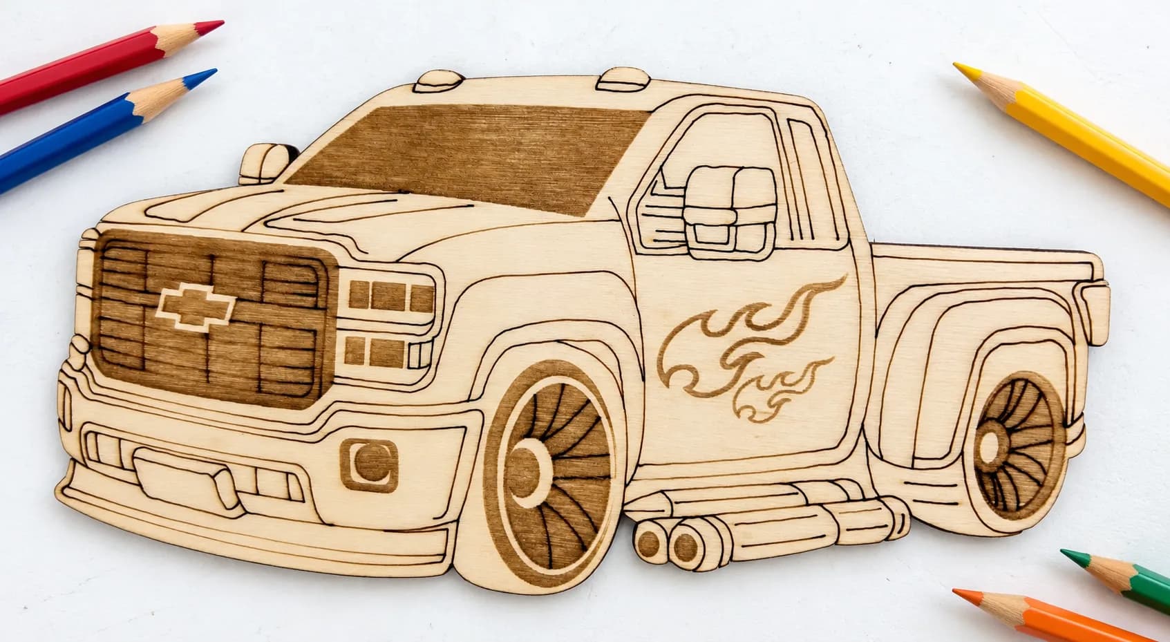 PaintMe – Fa kifestő – Autók – Modern Pickup
