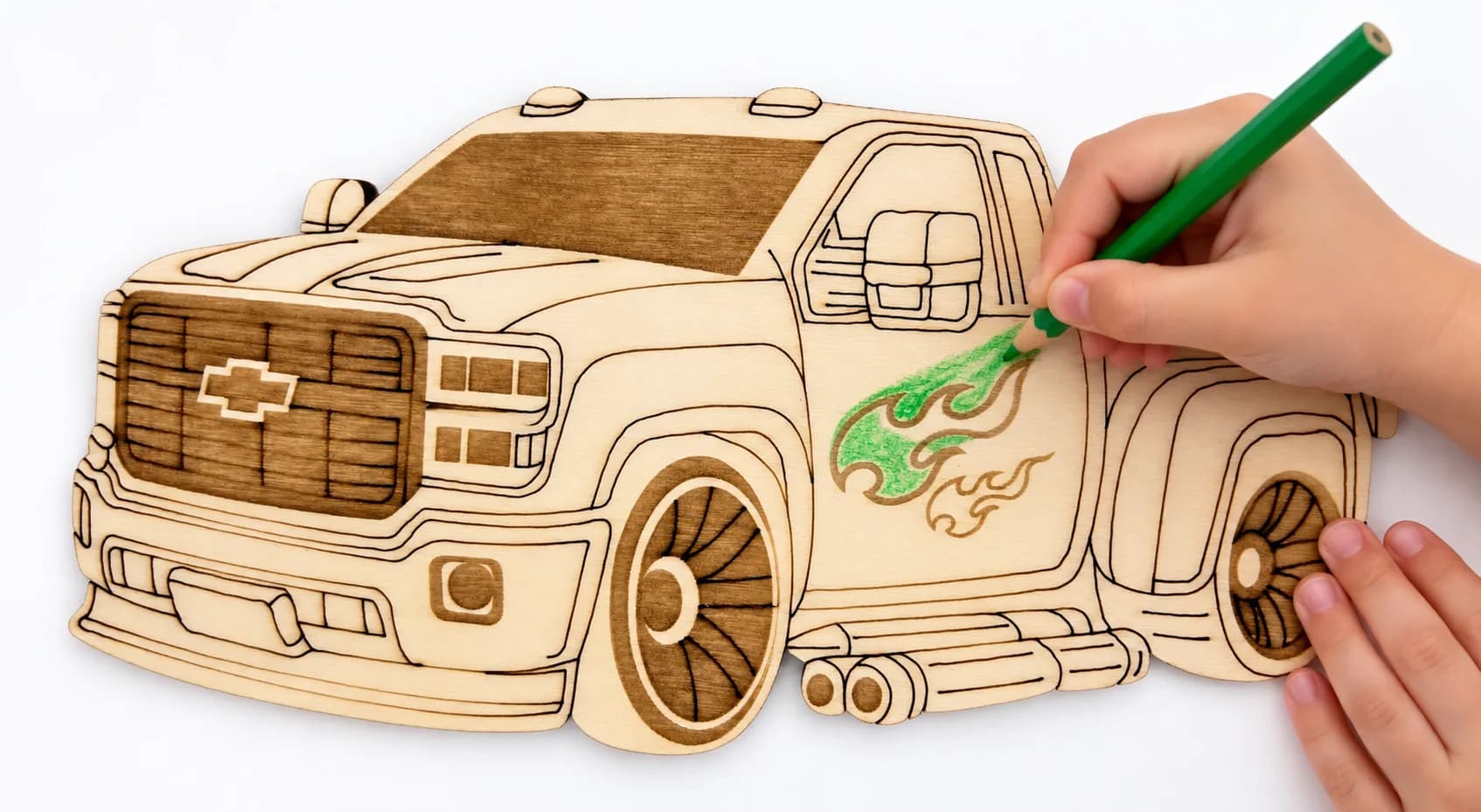 PaintMe – Fa kifestő – Autók – Modern Pickup