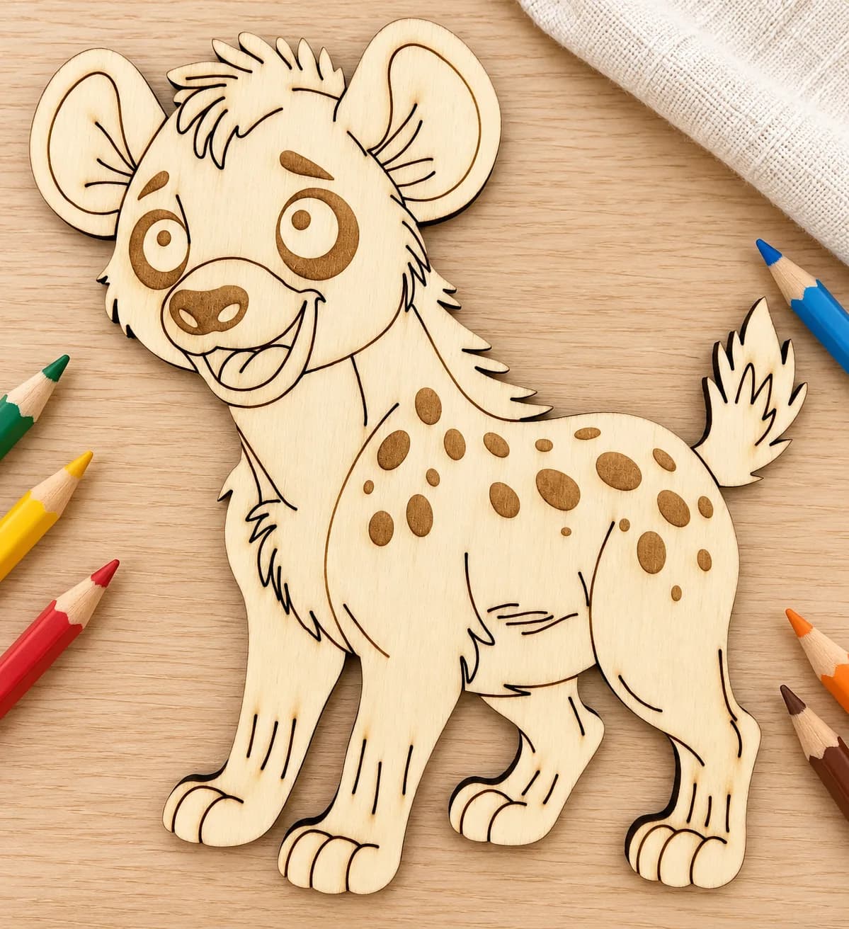 PaintMe – Drevená omaľovánka – Safari – Hyena škvrnitá