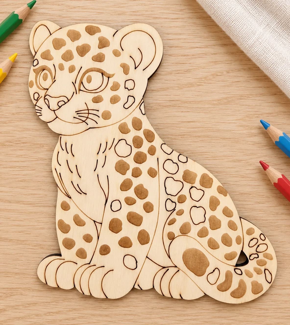 PaintMe – Drevená omaľovánka – Safari – Leopard