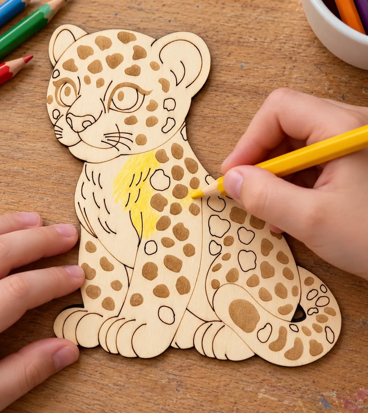 PaintMe – Drevená omaľovánka – Safari – Leopard