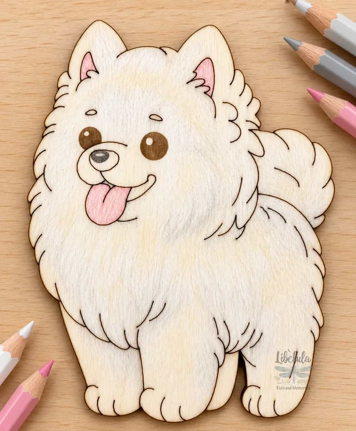 PaintMe – Drevená omaľovánka – Plemená psov – Samojed