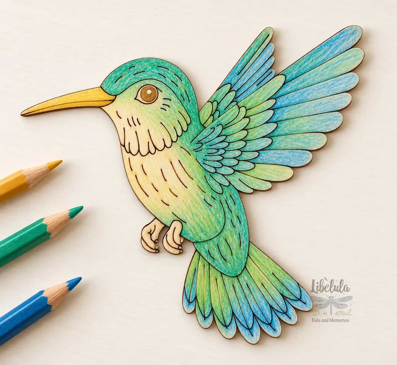 PaintMe – Drevená omaľovánka – Vtáky – Kolibrík